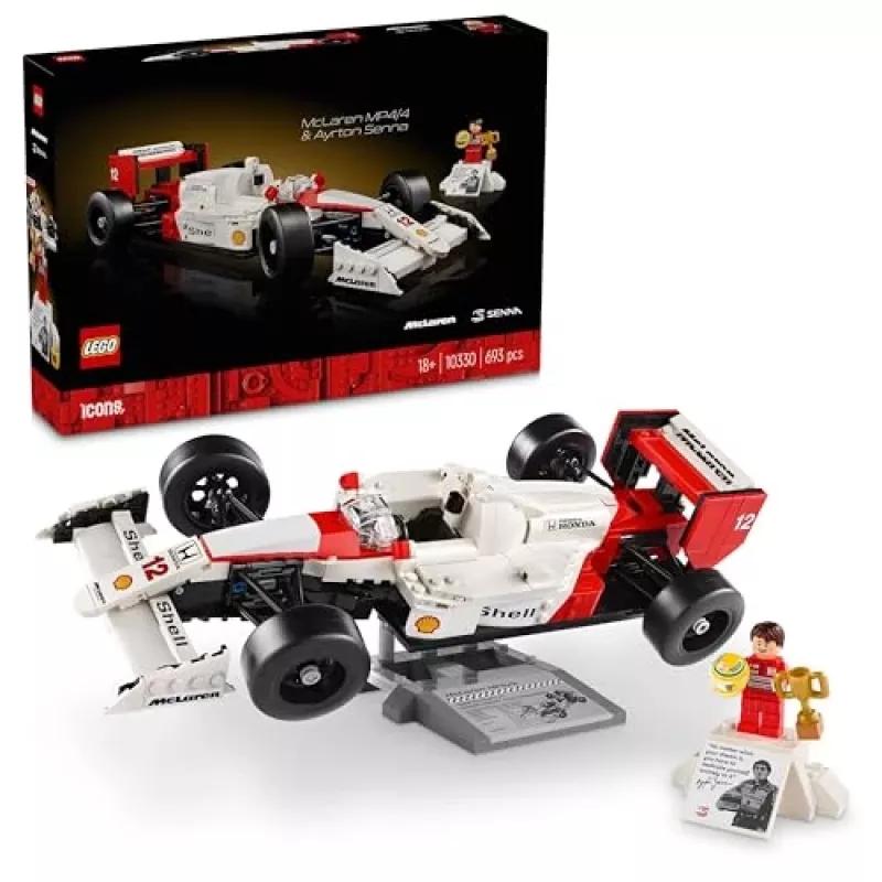 Conjunto LEGO McLaren MP4/4 Ayrton Senna 10330 — modelo LEGO ICONS à escala