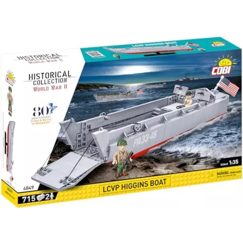 Conjunto de construção Cobi LCVP Higgins Boat, 715 peças, idade 8+