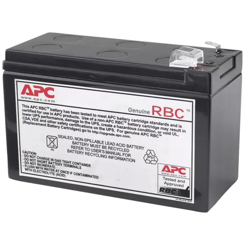 Cartucho de substituição de bateria APC APCRBC110 (OEM), Chumbo-ácido selado (VRLA), 1 unid., 84 VAh, Preto, RoHS, 2,5 kg