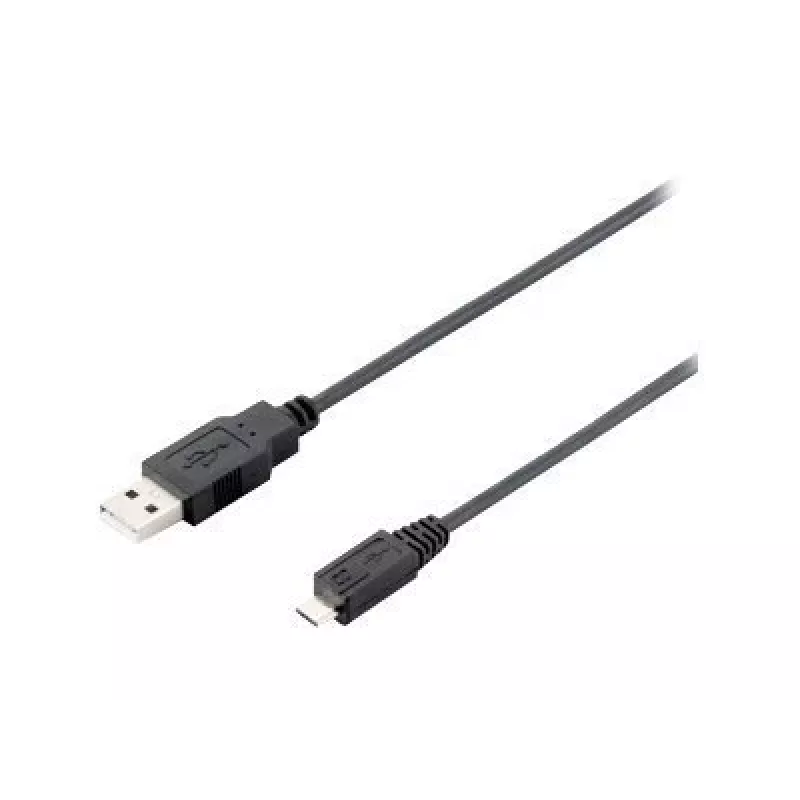 Equip cabo USB 2.0 Type-A para Micro-B, 1.0m, preto, 1 m, USB A, Micro-USB B, USB 2.0, macho/macho, preto