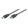 Cabo de extensão USB 3.0 SuperSpeed Goobay Wentronic, preto, 3 m – ficha USB 3.0 (Type-A) > conector fêmea USB 3.0 (Type-A) (93999)