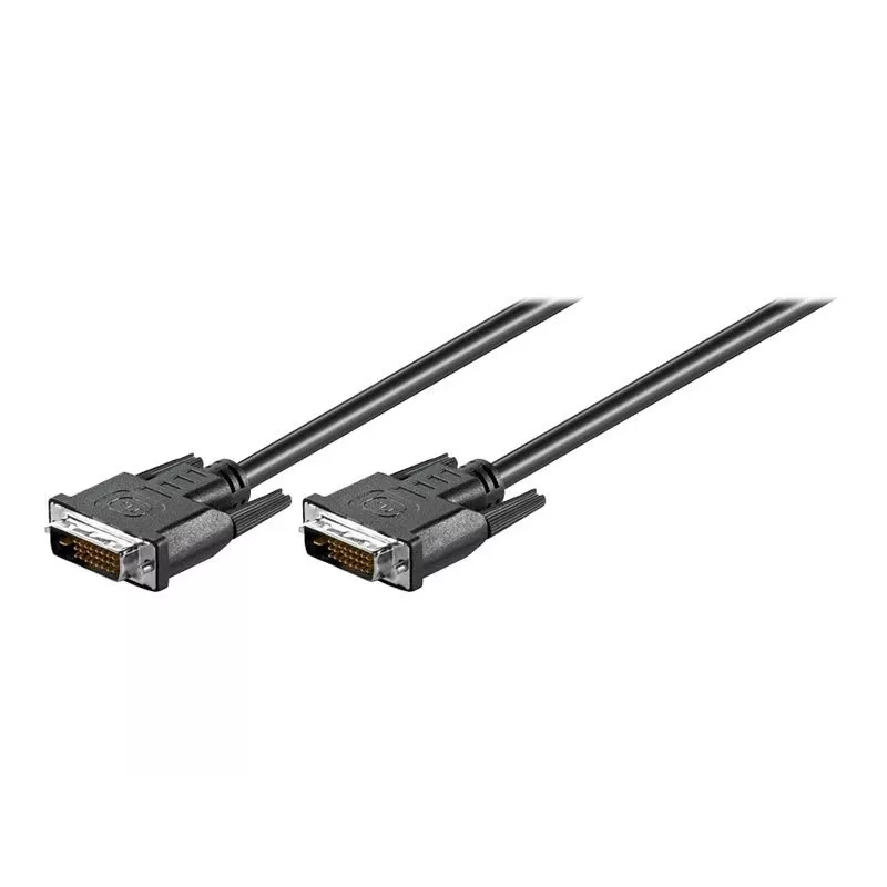 Cabo DVI-D FullHD Goobay Wentronic Dual Link, preto, 1,8 m – ficha DVI-D Dual-Link (24+1 pinos) > ficha DVI-D Dual-Link (24+1 pinos) (93573)