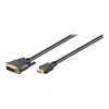 Wentronic Goobay cabo HDMI™ / DVI-D, preto, 3 m - ficha HDMI™ 19 pinos > ficha DVI-D (18+1) (51581)