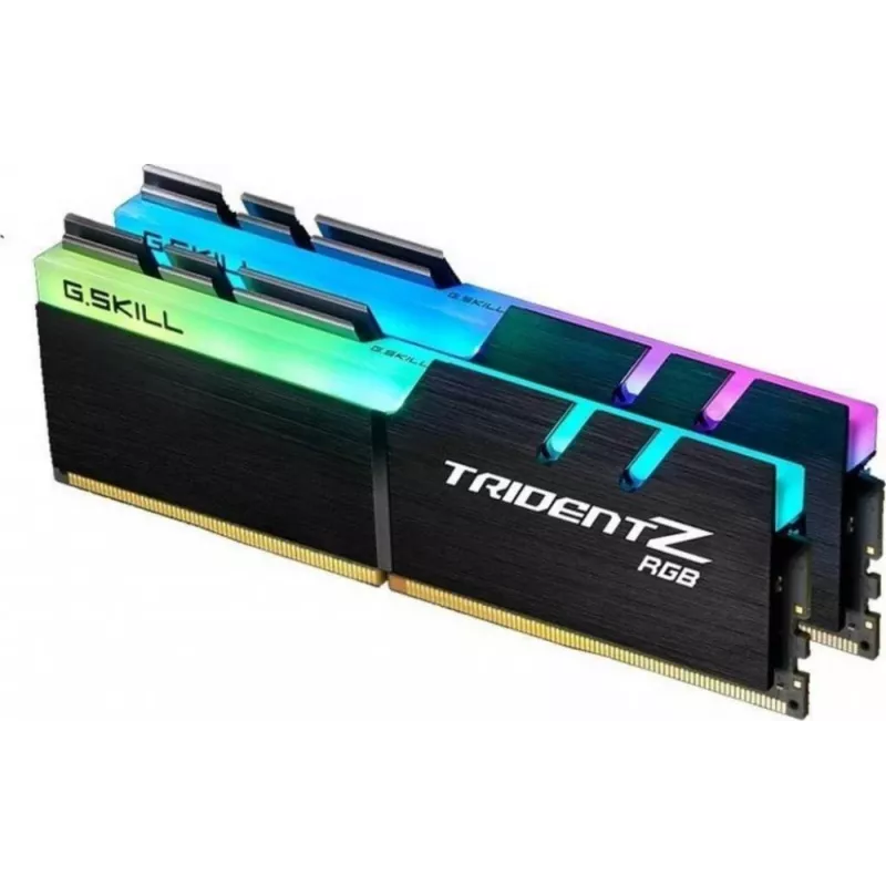 DIMM 32 GB DDR4-3200 (2x 16 GB) kit duplo, memória RAM preto, F4-3200C16D-32GTZRX, Trident Z RGB, INTEL XMP