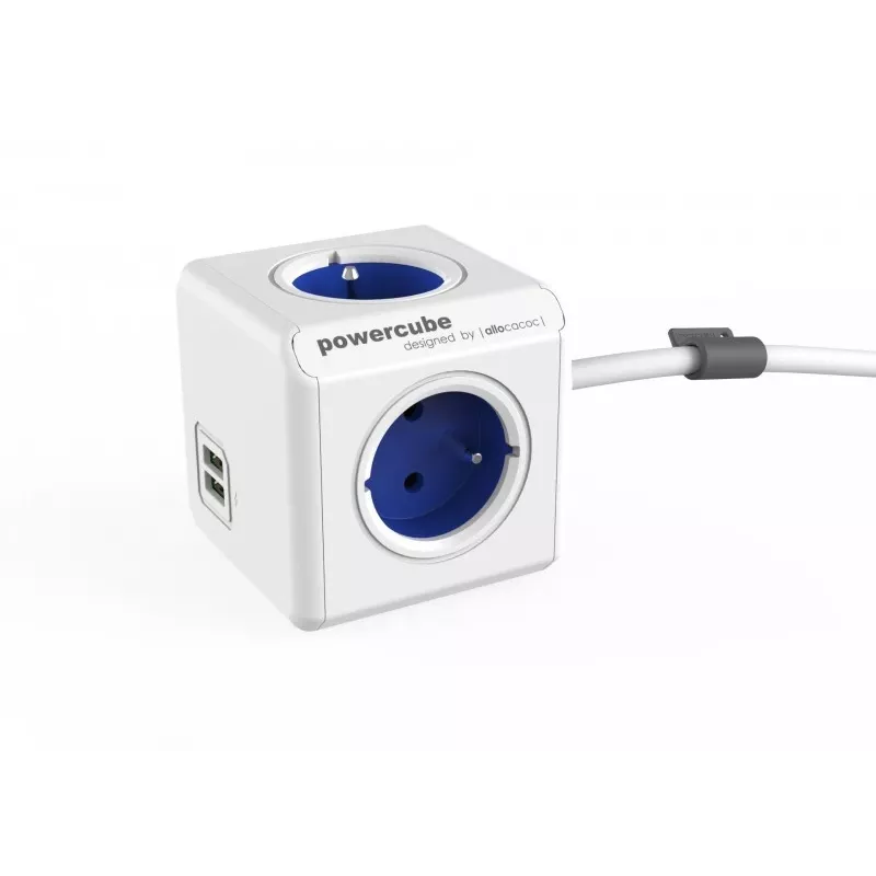 Régua de tomadas Allocacoc 2402BL/FREUPC 1,5 m 4 tomadas AC interior azul, branco