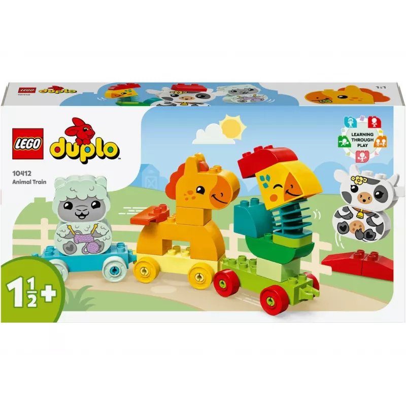 LEGO DUPLO 10412 My First comboio de animais, brinquedo de construção, 19 peças, a partir dos 18 meses