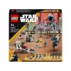 LEGO Star Wars Clone Trooper e Battle Droid Battle Pack Brinquedo de construção para crianças com veículo Speeder Bike, 4 minifiguras e 5 figuras, presente para rapazes
