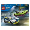 Conjunto de brincar LEGO City 60415 Carro de polícia e perseguição de muscle car — 213 peças, 2 minifiguras, idade 6+