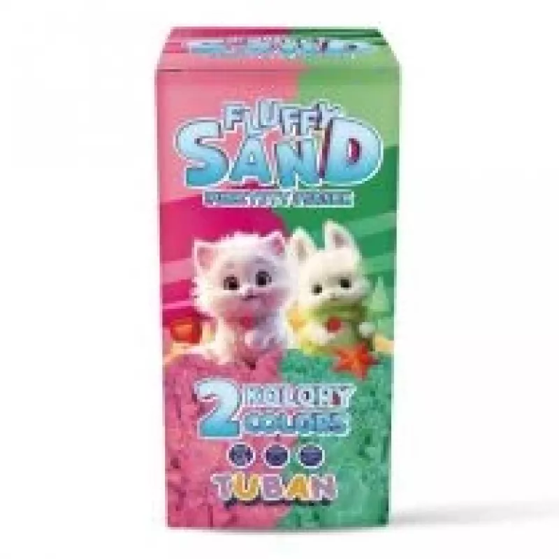 Conjunto Fluffy Sand 2x70g rosa/verde TUBAN