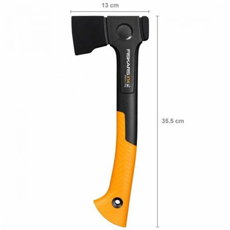 Machado Fiskars 1069102 X14 355 mm 750 g lâmina de aço forjado cabo ergonómico