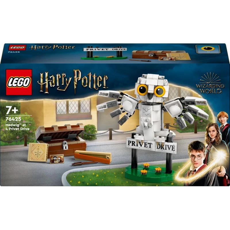 LEGO Harry Potter modelo construível Hedwig no número 4 Privet Drive 76425 — 337 peças, 100 mm de altura, idade recomendada a partir de 7 anos