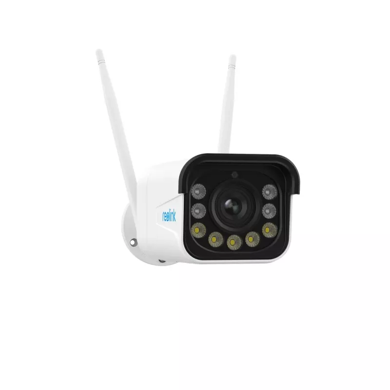 Reolink W430 - Câmara exterior 4K, Wi-Fi 6 de nova geração, zoom ótico 5x, deteção de pessoas/veículos/animais, visão noturna a cores
