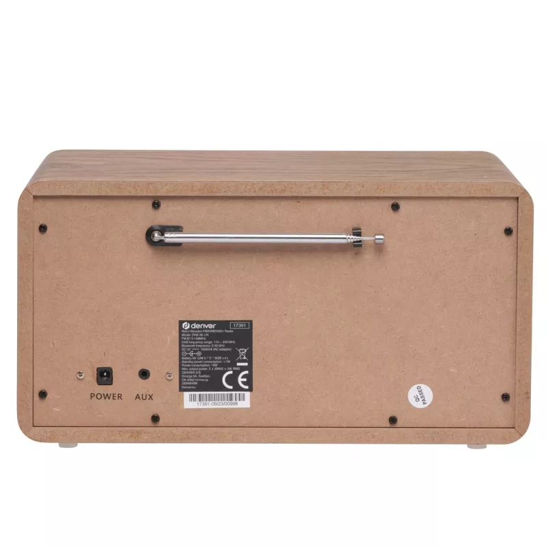 Rádio portátil Denver DAB-36LW sintonizador digital DAB+ 5W LCD