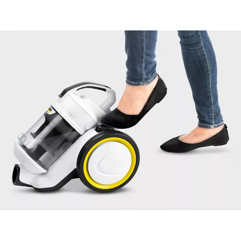 Aspirador cilíndrico Karcher VC 3 — aspirador a seco para casa, 700 W, 0,9 L sem saco, HEPA 13, tubo telescópico, mangueira de 1,5 m