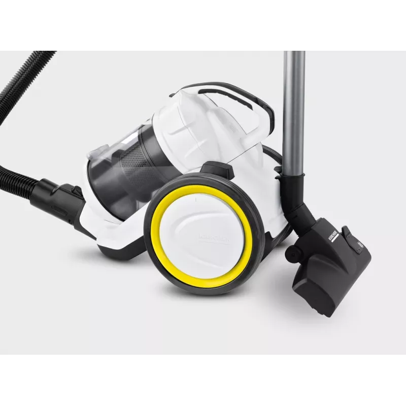 Aspirador cilíndrico Karcher VC 3 — aspirador a seco para casa, 700 W, 0,9 L sem saco, HEPA 13, tubo telescópico, mangueira de 1,5 m