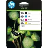 HP 924 CMYK Tinteiro Original pack de 4, Preto, Ciano, Magenta, Amarelo, 4 unid., 500 páginas, 400 páginas