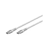 Cabo USB 2.0 entrançado super macio, ficha USB-C > ficha USB-C (branco, 3 metros)