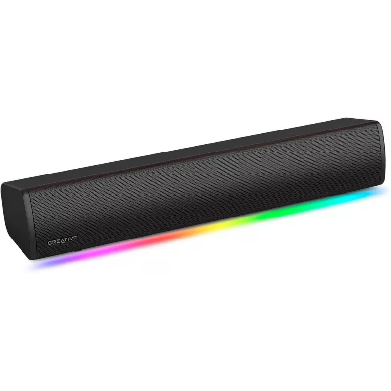 Sound Blaster GS3 barra de som compacta para gaming com RGB e tecnologia SuperWide, alimentada por USB, Bluetooth 5.4, saída para auscultadores para PC e Mac