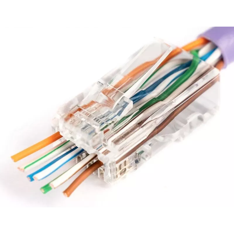 Ficha de cabo RJ45 Digitus X-ML-6U-EZ transparente ficha 100 peças