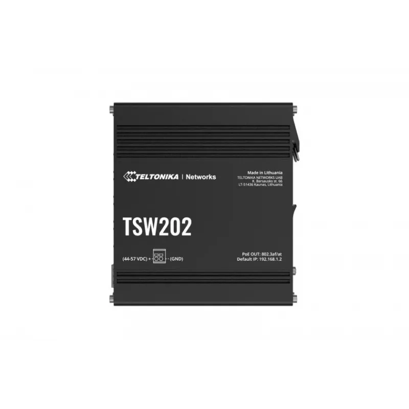 Teltonika TSW202 Managed L2 Gigabit Ethernet (10/100/1000) Power over Ethernet (PoE) alumínio, azul