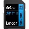 Memória flash SDXC Lexar 64 GB UHS-I 800xPRO — Classe 10, U3, V30, 150 MB/s