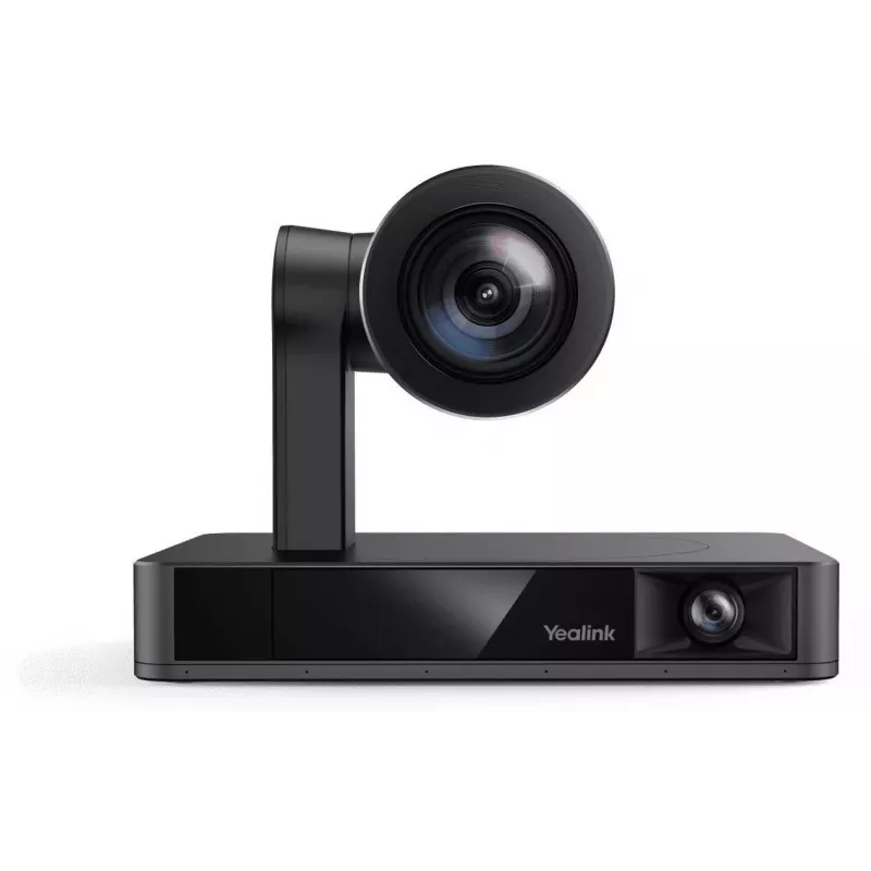 Webcam Yealink UVC86 Preto — 8 MP 4K Ultra HD, 30 fps, interface RJ-45, inclinação de 40° a -90°