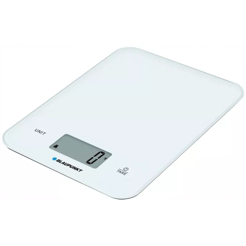Balança de cozinha BLAUPUNKT FKS401 — branca, máx. 10 kg, precisão de 1 g, controlo por toque
