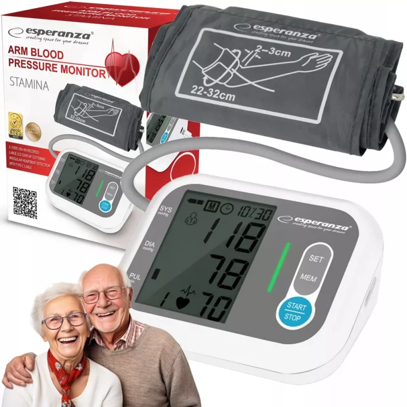 Medidor de tensão arterial Esperanza ECB005 medição automática com ecrã LCD