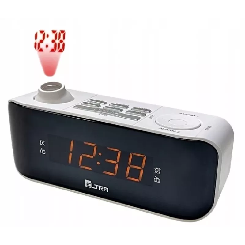 Rádio-despertador Eltra Clockradio Kasia (Kate) com projetor, preto