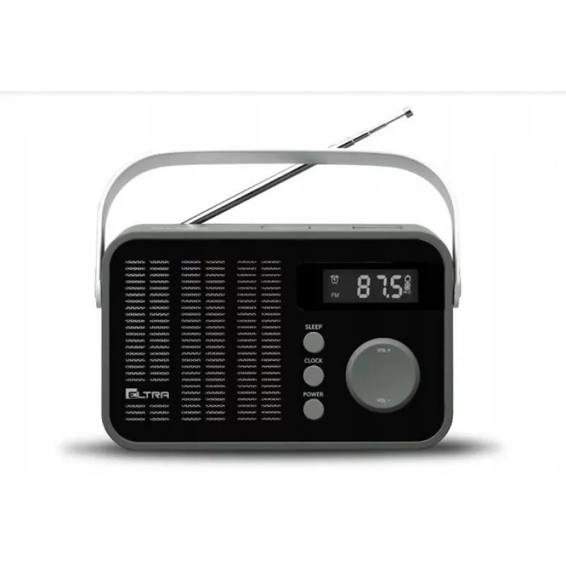 Rádio Eltra Modelo 261 com sintonização digital PLL, preto