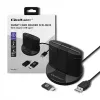Leitor de cartões inteligentes Qoltec 50632 USB 2.0 preto cabo 1m