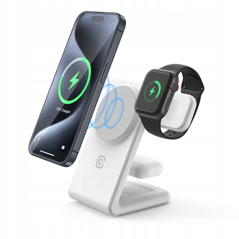 Carregador sem fios 3-em-1 MagSafe para iPhone, Apple Watch e AirPods Crong