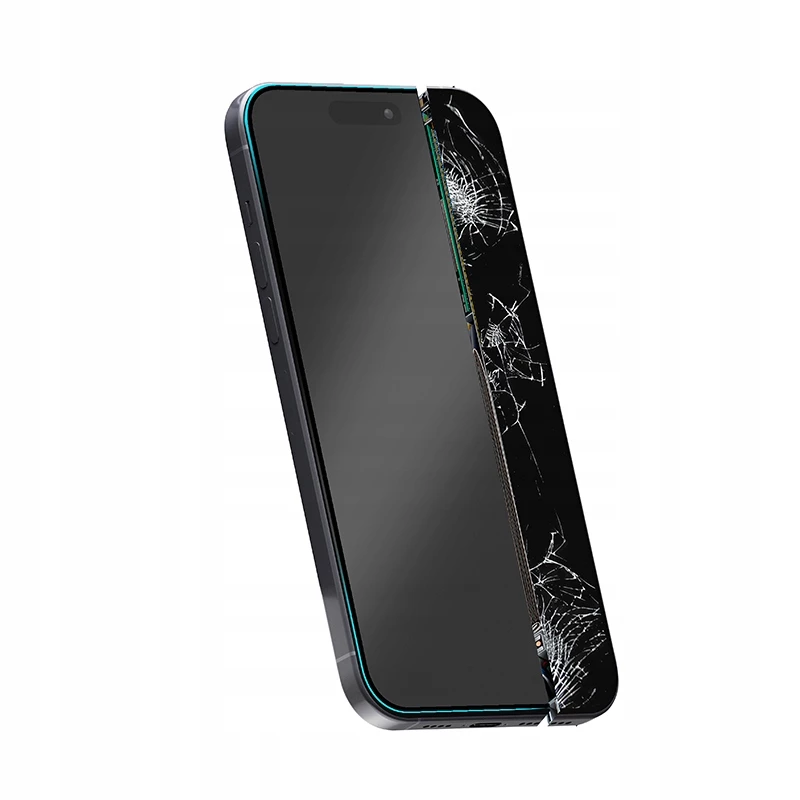 Proteção de ecrã em vidro híbrido Crong para iPhone 15 CRG-NANO-IP61 dureza 9H resistente a riscos