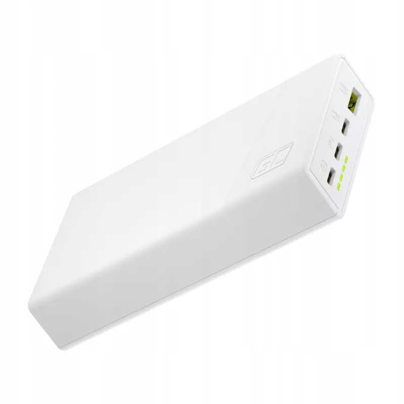 Powerbank Green Cell 20000mAh 22,5W branco PowerPlay20s 3x USB-C PD QC 3.0