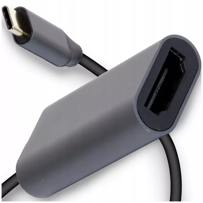 Cabo adaptador IBOX USB-C para HDMI, modelo IACFAK, USB-C (macho) para HDMI (fêmea), 4K 60 Hz, fichas retas, prateado