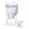 BRITA Glass 1050452 jarro filtrante com 1 filtro MAXTRA PRO Pure Performance, 2,5 l (1,5 l de água filtrada), azul/branco