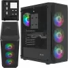 Caixa Fury Shobo SH4F com janela RGB e 4 ventoinhas MIDI Computador PC