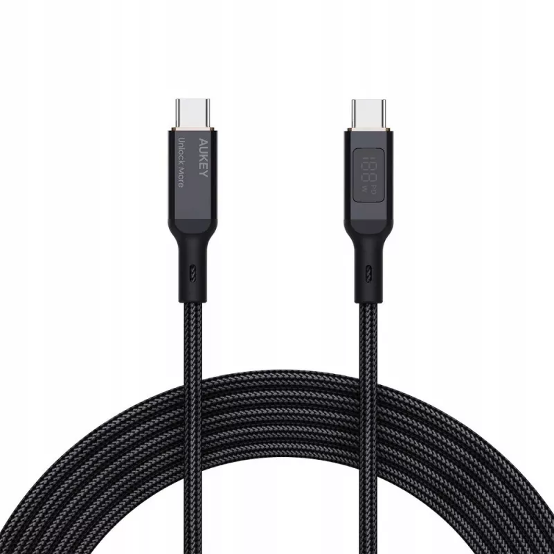 Cabo USB AUKEY CB-MCC102 1,8 m USB-C preto 480 Gbit/s