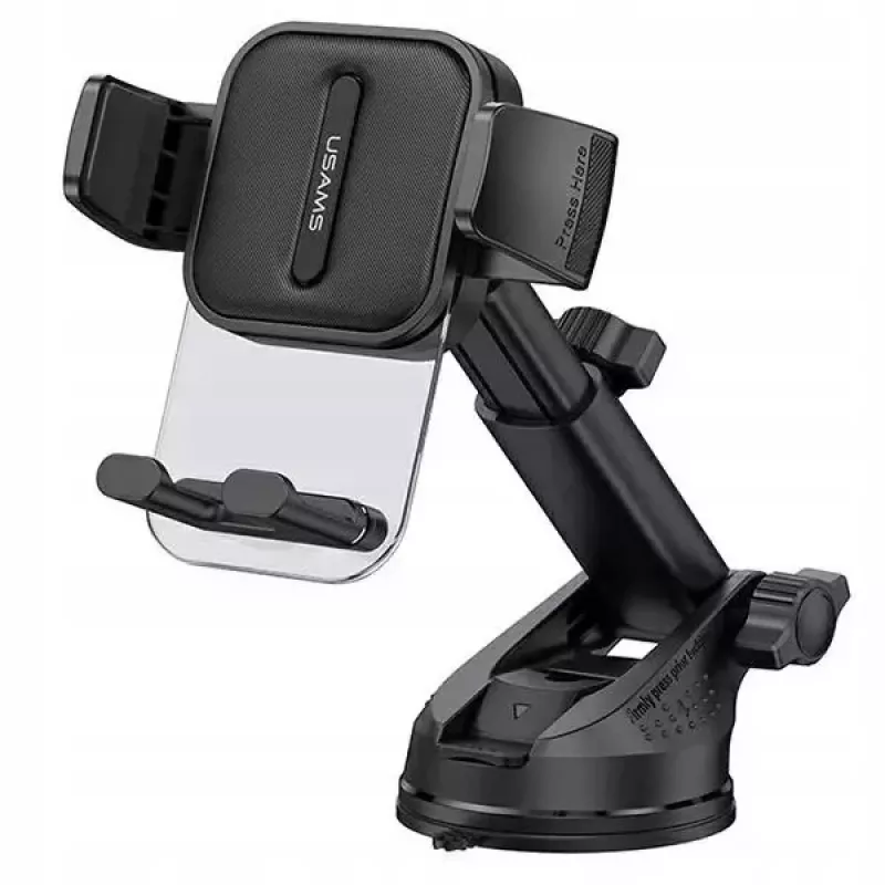 Suporte para painel de automóvel e para-brisas USAMS ZJ072 ZJ072ZJ01 preto – suporte universal para dispositivos
