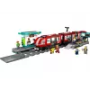 LEGO City Elétrico e Estação Conjunto de construção de roleplay para crianças com elétrico de brinquedo, presente para meninos e meninas a partir dos 7 anos que adoram veículos
