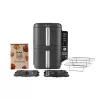 Ninja SL400EU Fritadeira dupla 9,5 L 2470 W fritadeira de ar quente preta, cinzenta
