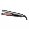 Ferro de alisar Remington S8598 Warm preto cinzento — placas de cerâmica 11 cm, 5 níveis de temperatura, 160–230 °C, cabo de 3 m, bolsa de transporte
