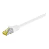 Cabo de rede Wentronic Goobay Cat.7 patch cable, S/FTP (PiMF), branco, 0,25 m - LSZH isento de halogéneos, cobre, ficha RJ45 (91089)