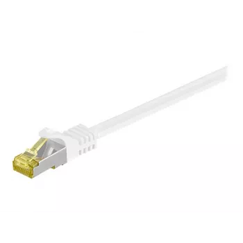 Cabo de rede Wentronic Goobay Cat.7 patch cable, S/FTP (PiMF), branco, 0,25 m - LSZH isento de halogéneos, cobre, ficha RJ45 (91089)
