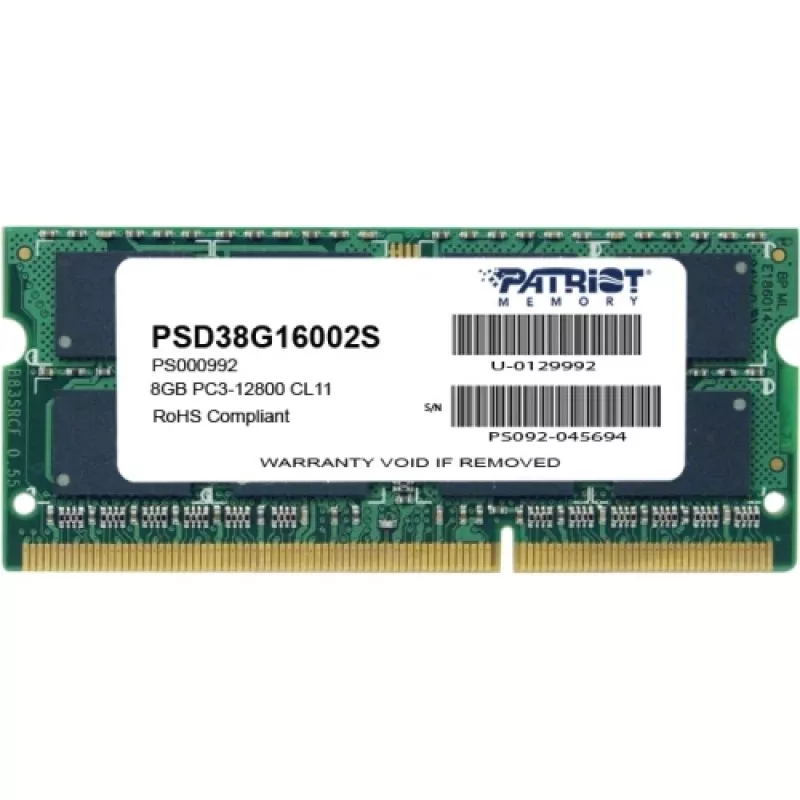 Memória Signature PSD38G16002S DDR3 SO-DIMM 1 x 8 GB 1600 MHz CL11