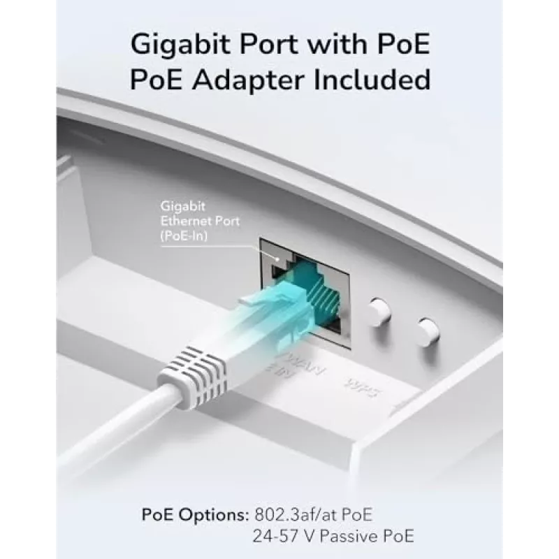 Access Point Cudy AP1300 Outdoor — Banda dupla 2,4/5 GHz, 300/867 Mbit/s, IP65, PoE, 2 antenas externas RP‑SMA