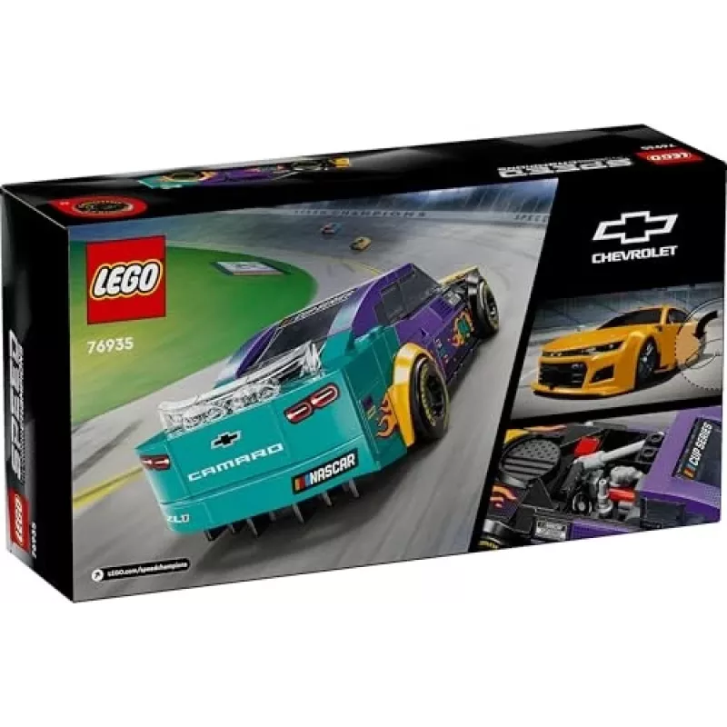 Brinquedo de construção LEGO Speed Champions 76935 NASCAR Next Gen Chevrolet Camaro ZL1, 328 peças, 1 minifigura, idade 9+