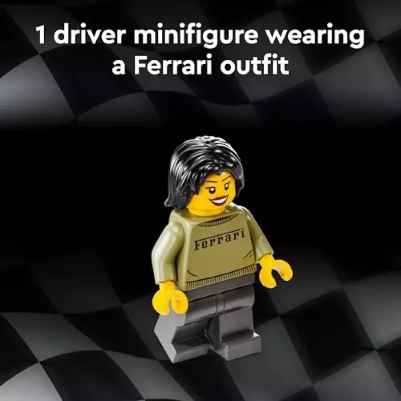 LEGO Speed Champions Ferrari F40 Supercarro – carro de brinquedo de construção para meninos e meninas a partir dos 9 anos com minifigura de condutor, decoração de quarto de criança