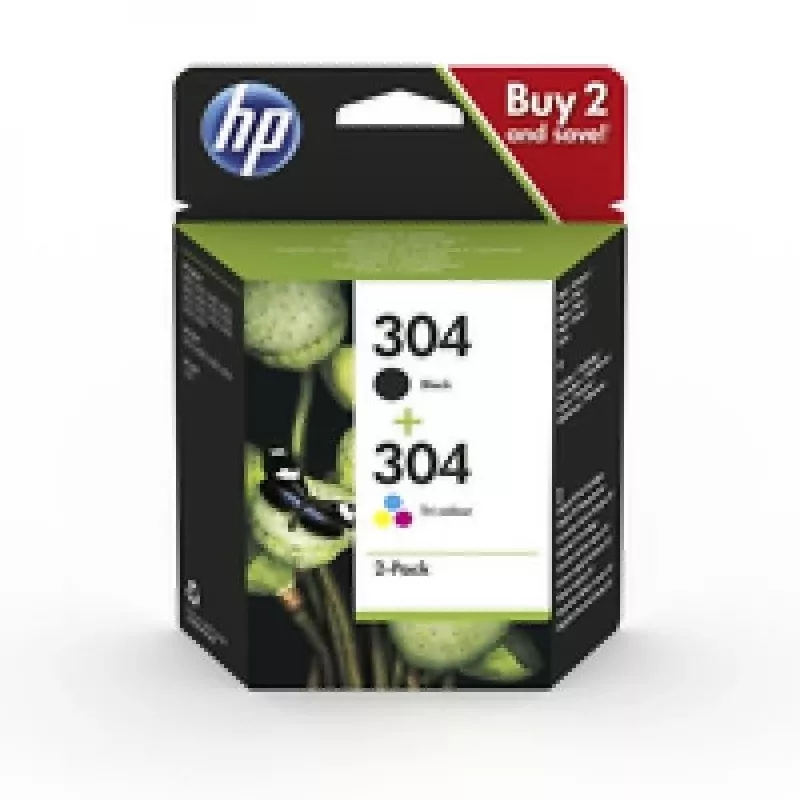 Tinteiros originais HP 304 pack de 2 preto/tricolor