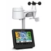 Bresser 7002580 Weather Center 5-in-1 estação meteorológica digital Wi-Fi com sensor profissional, ecrã de 5,7″, alimentação elétrica, preta